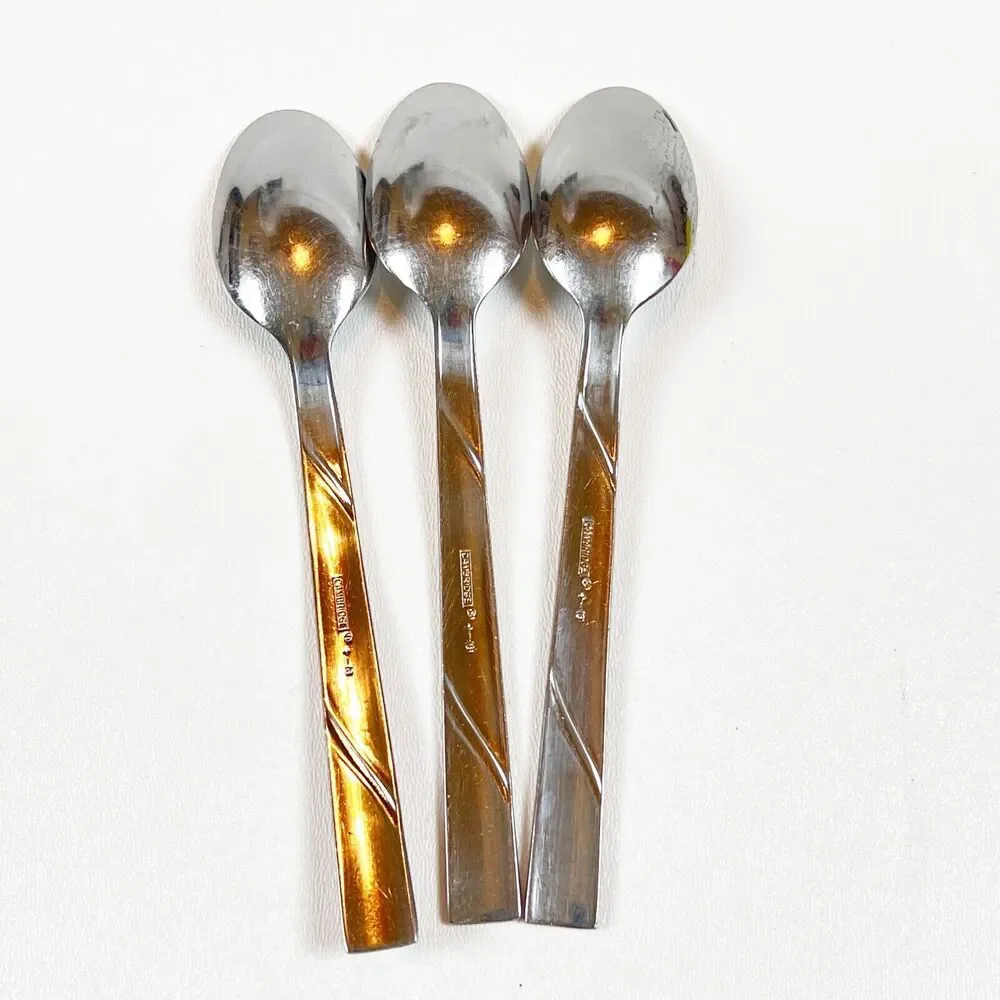 Set 3 Cambridge Stainless Maren Frost Teaspoons